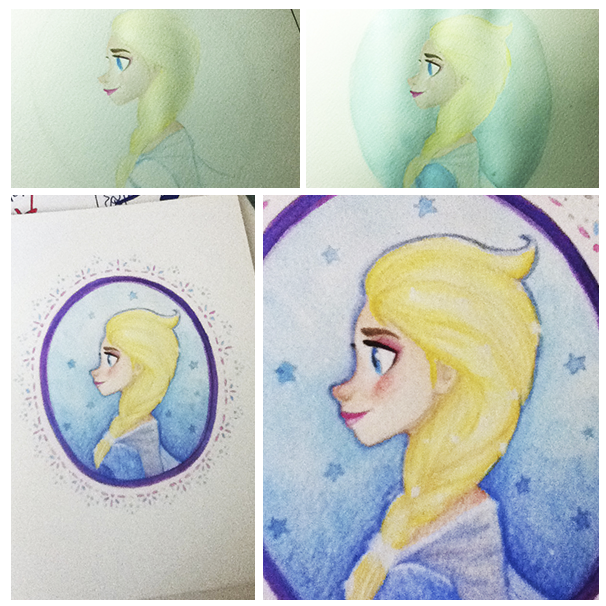Queen Elsa: comissioned fanart.